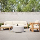 Monterey Outdoor Teak 2-Piece Chaise Sectional, Lounge Chair &amp; Kos Coffee Table (36") Set