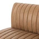 Anniina Channeled Leather Dining Bench (49"&ndash;82")