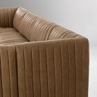 Anniina Channeled U-Shaped Leather Dining Banquette (106"&ndash;120")