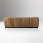 Anniina Channeled U-Shaped Leather Dining Banquette (106"&ndash;120")