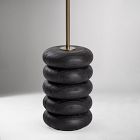 Ariel Stacked Solid Oak Floor Lamp (63")