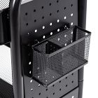 Rolling Craft Cart w/ Pegboard &amp; Basket