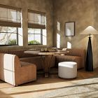 Anniina Channeled Leather Dining Bench (49"&ndash;82")