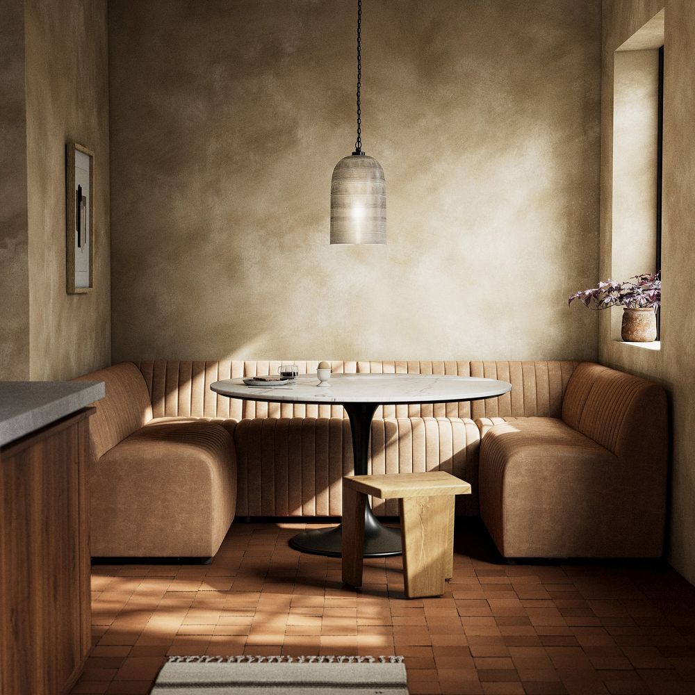Build Your Own - Anniina Leather Dining Banquette by West Elm