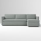 Open Box: Harris 2-Piece Reversible Sectional with Bench Cushion (86") - Performance Distressed Velvet Mineral Gray