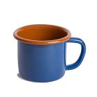 Open Box: Crow Canyon Enamel Mugs, Set of 4 - Blue/Brown