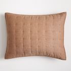 Open Box: European Linen Lofty Sham, King - Terracotta Melange