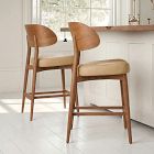 Hyde Plywood Back Leather Counter &amp; Bar Stool