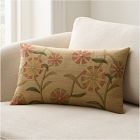 Rice Stitch Floral Pillow Cover