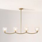 Hari Glass 4-Light Chandelier (42")
