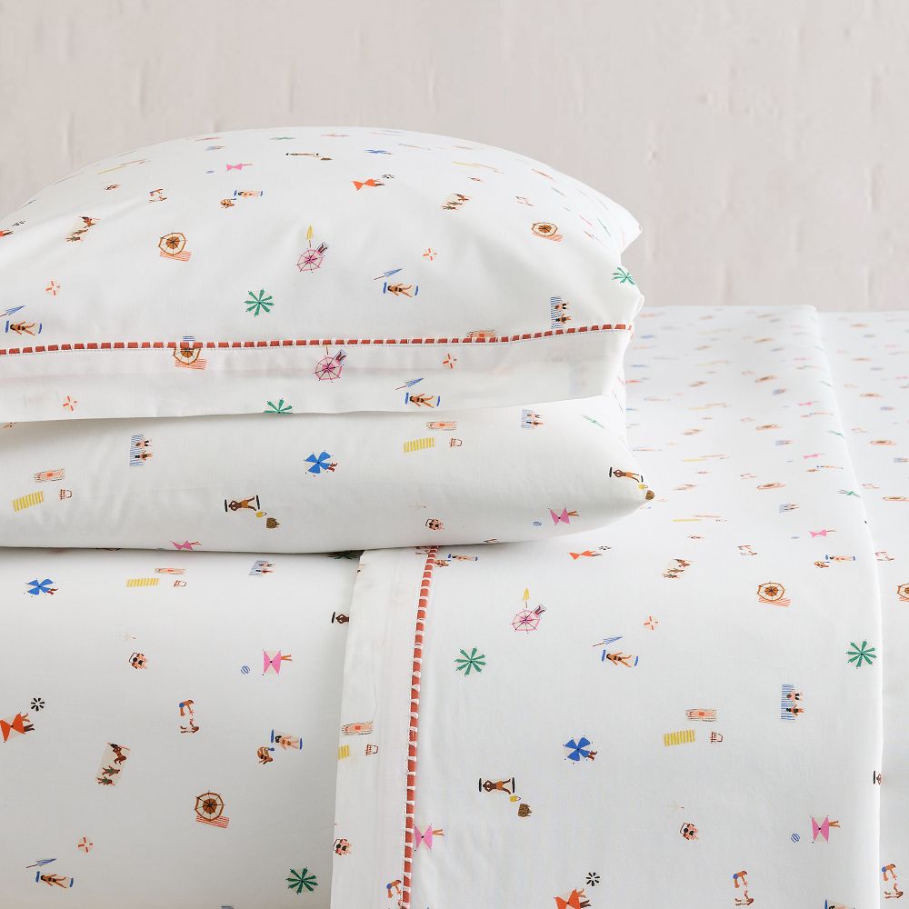 Nicole Cicak Summer Sheet Set - Queen, White
