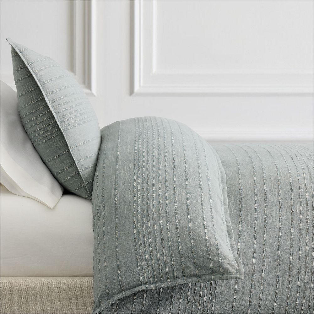 Reese Linen Cotton Duvet Cover - King, Chambray (color)