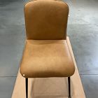 Open Box: Bennie Dining Chair - Ludlow Leather Sesame, Textured Dark Bronze