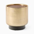Open Box: Drum Storage Side Table (20") - Antique Brass and Café