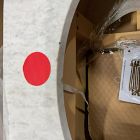 Open Box: Ellington Single Floating Bath Vanity (24"), without Hardware - Blonde, White Marble Top