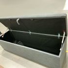 Open Box: Emmett Upholstered Storage Queen Bench (64") - Yarn Dyed Linen Weave Pewter