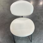 Open Box: Flynn Dining Chair - Vegan Leather Snow, Dark Bronze