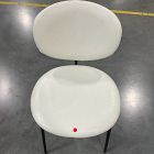 Open Box: Flynn Dining Chair - Vegan Leather Snow, Dark Bronze