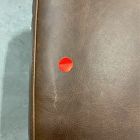 Open Box: Kristoff Leather Swivel Ottoman, Weston Leather Molasses