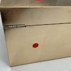 Open Box: Mid-Century Champagne Lacquer Jewelry Box, Petite (5"H)