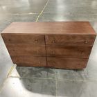 Open Box: Pierce &amp; Ward Burl Wood 6-Drawer Dresser (60") - Claro