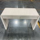 Open Box: Solstice Painted Raffia Desk (48") - Whitewash
