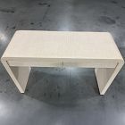Open Box: Solstice Painted Raffia Desk (48") - Whitewash