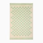 Soft Checkered Washable Shag Rug