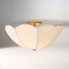 Open Box: Fleur Flush Mount (19") - Champagne Bronze, White Shade