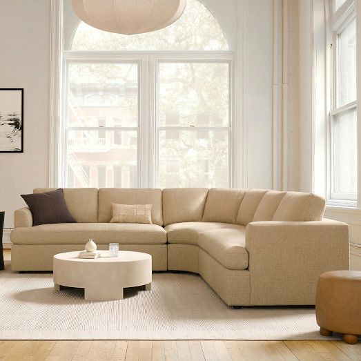 Haven High Profile 3-Piece L-Shaped Wedge Sectional (142-151") by West Elm