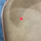 Open Box: Ezra Dining Chair - Ludlow Leather Sesame, Cool Walnut