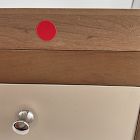 Open Box: Two-Tone Wood Jewelry Box, Double Drawer (7" x 7")