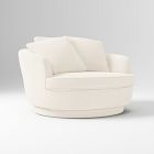 Open Box: Viv Grand Swivel Chair - Performance Basket Slub Alabaster