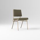 Open Box: Wire Frame Dining Chair - Performance Velvet Dark Olive, Champagne Bronze