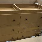 Open Box: Pierce &amp; Ward Lacquered 6-Drawer Dresser (60") - Rustic Gold