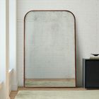 Streamline Oversized Antiqued Wide Arch Wood Floor Mirror