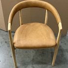 Open Box: Irvine Leather Dining Chair - Ludlow Leather Sesame, Blonde