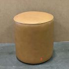 Open Box: Isla Leather Ottoman (17"W) - Ludlow Leather Sesame