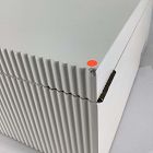 Open Box: Modern Fluted Jewelry Box, Small 5"H - White