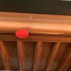 Open Box: Slatted Media Console (67") - Walnut, Dark Bronze