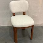 Open Box: Anton Dining Chair - Performance Yarn Dyed Linen Weave Alabaster, Burnt Wax