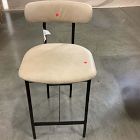 Open Box: Grier Leather Counter Stool (26") - Ludlow Leather Sand, Textured Antique Bronze