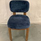 Open Box: Anton Dining Chair - Performance Distressed Velvet Midnight, Burnt Wax