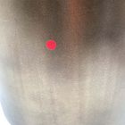 Open Box: Ciro Metal Standing Planter, Wide (14"D x 16"H) - White/Gold