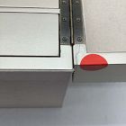 Open Box: Modern Fluted Jewelry Box, Cube 10"H - Champagne