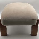 Open Box: Nils Chair Ottoman - Deluxe Velvet Clay, Cool Walnut