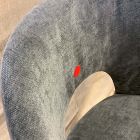 Open Box: Boerum Dining Chair - Performance Distressed Velvet Graphite, Burnt Wax