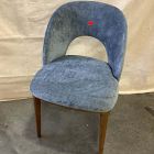 Open Box: Boerum Dining Chair - Performance Distressed Velvet Graphite, Burnt Wax