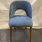 Open Box: Boerum Dining Chair - Performance Distressed Velvet Graphite, Burnt Wax