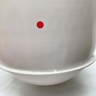 Open Box: Ciro Metal Standing Planter, Tall (12"D x 24"H) - White/Gold